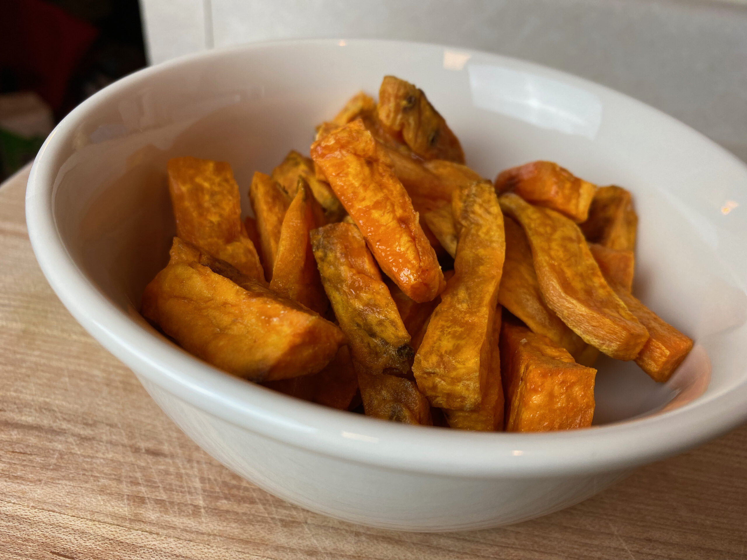 oven baked sweet potato fries in a bowl