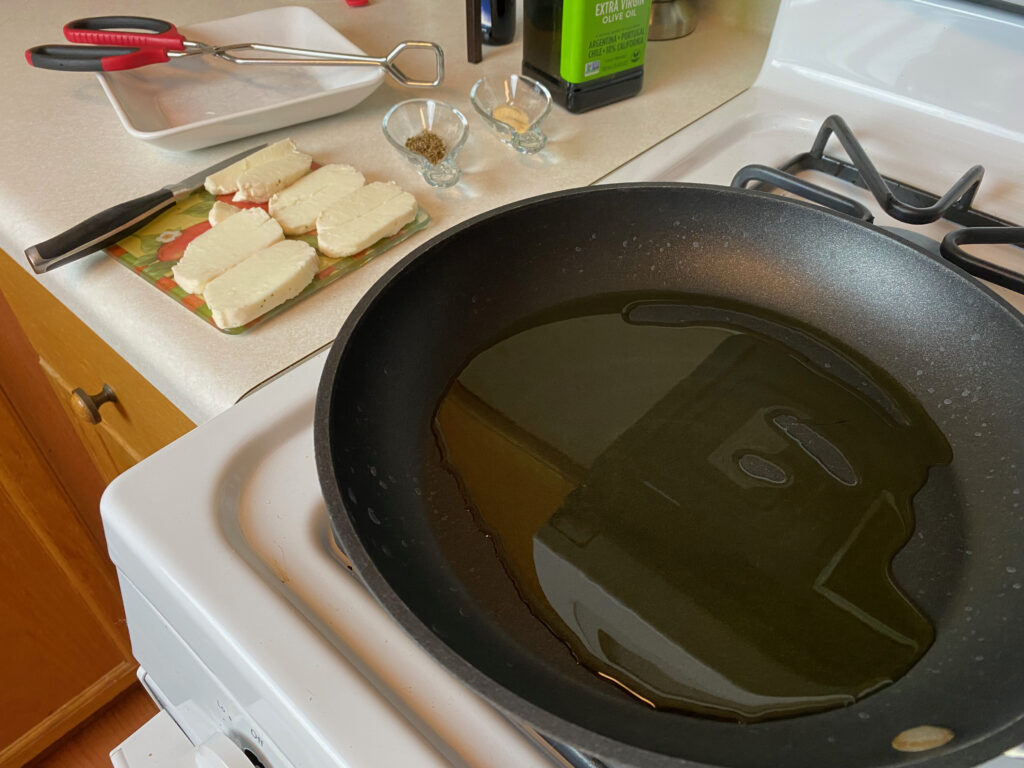 Halloumi set-up