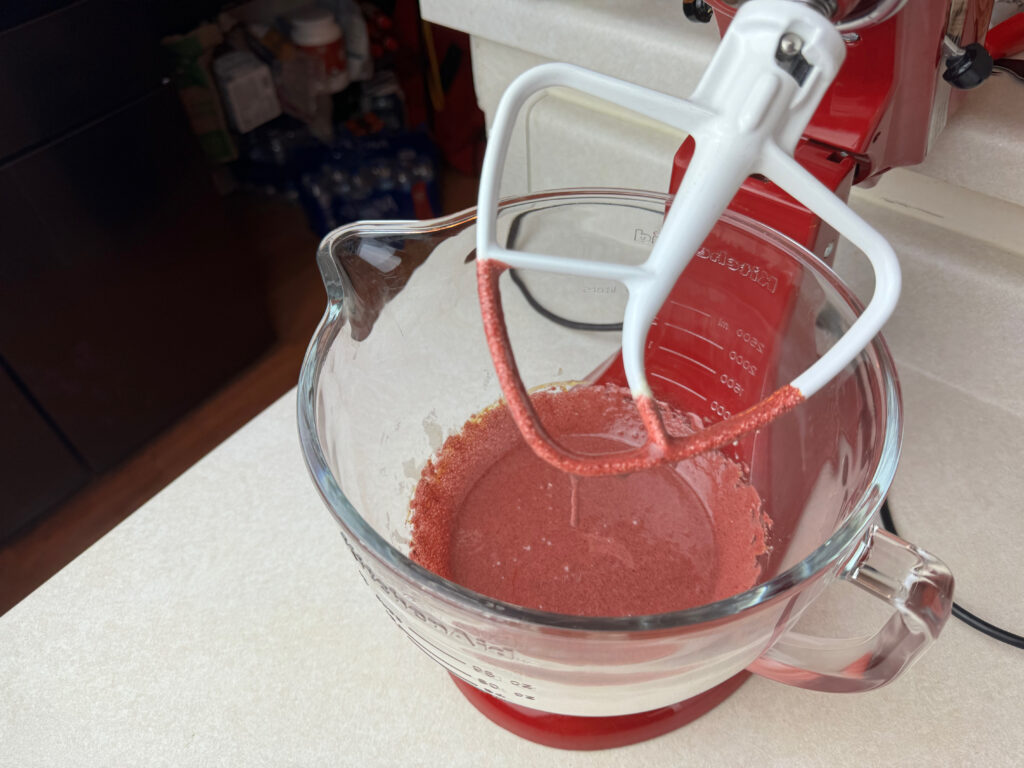 The mixture is looking red.